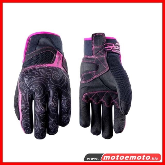 MOTO E MOTO  Abbigliamento Donna » Guanti » » Guanti Five Rs3 Neri Rosa  Donna