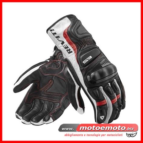 MOTO E MOTO  Abbigliamento » Guanti » Rev'it! » Guanti Rev'it Stellar 2  Neri Bianchi Rossi