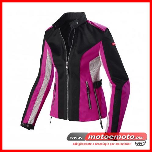 Giacca Moto Turismo donna Rev'it Outback 2 Ladies' Black Silver Red rossa